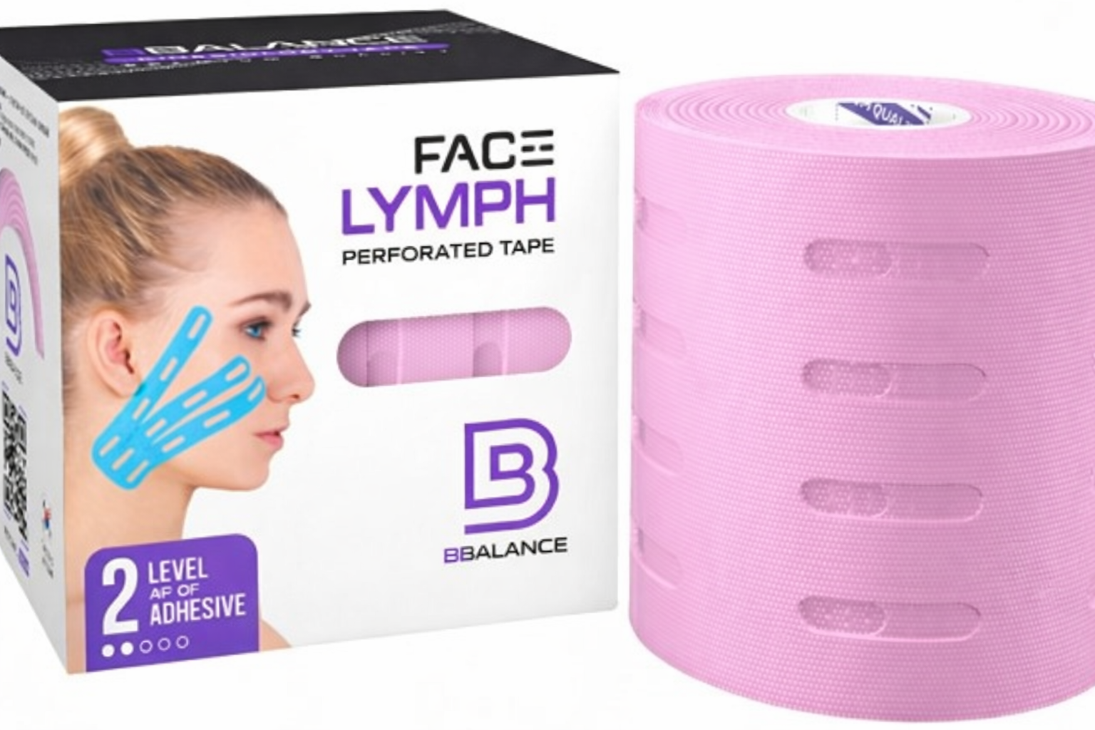 bb perforated lymph face tape sakura pink 7.5cm x 5 m